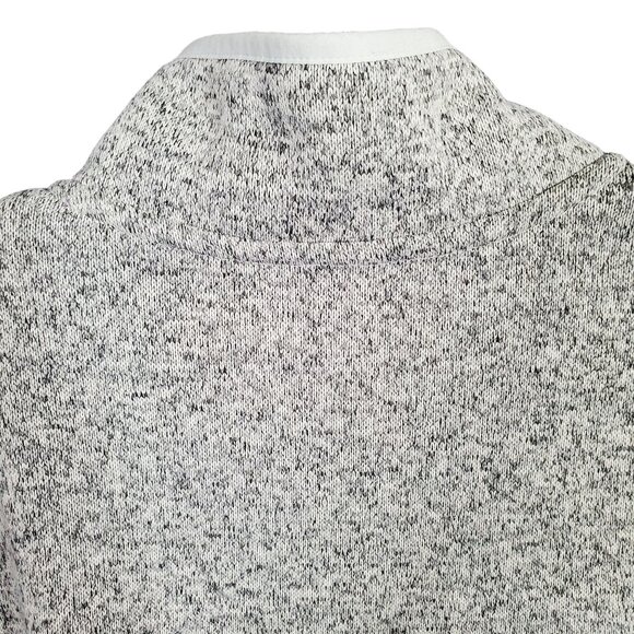 Eddie Bauer Womens XL Gray Henley Snap Button Fleece Lined Pullover Sweater - Picture 11 of 11